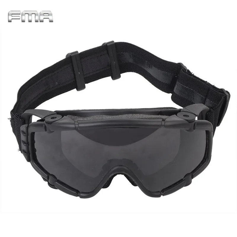 FMA Tactical SI-Ballistic Anti-fog Goggles with Fan Anti-dust Outdoor Airsoft Paintball Safety Glasses Eyewear with 2 Lens