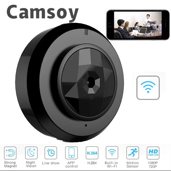 

Camsoy C6 mini camara wifi With Smartphone App Video Recording IP Micro camcorder Motion Dtection P2P Car DVR Mini Cam