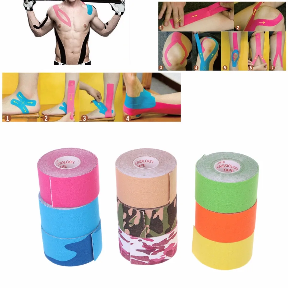 

3.8cm*5m Kinesiology Tape Athletic Sport Injury Muscle Strain Elastic Bandage