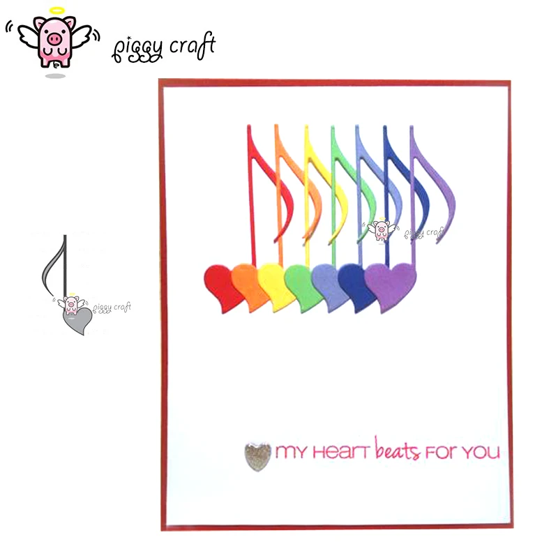 

Piggy Craft metal cutting dies cut die mold Musical sign Scrapbook paper craft knife mould blade punch stencils die