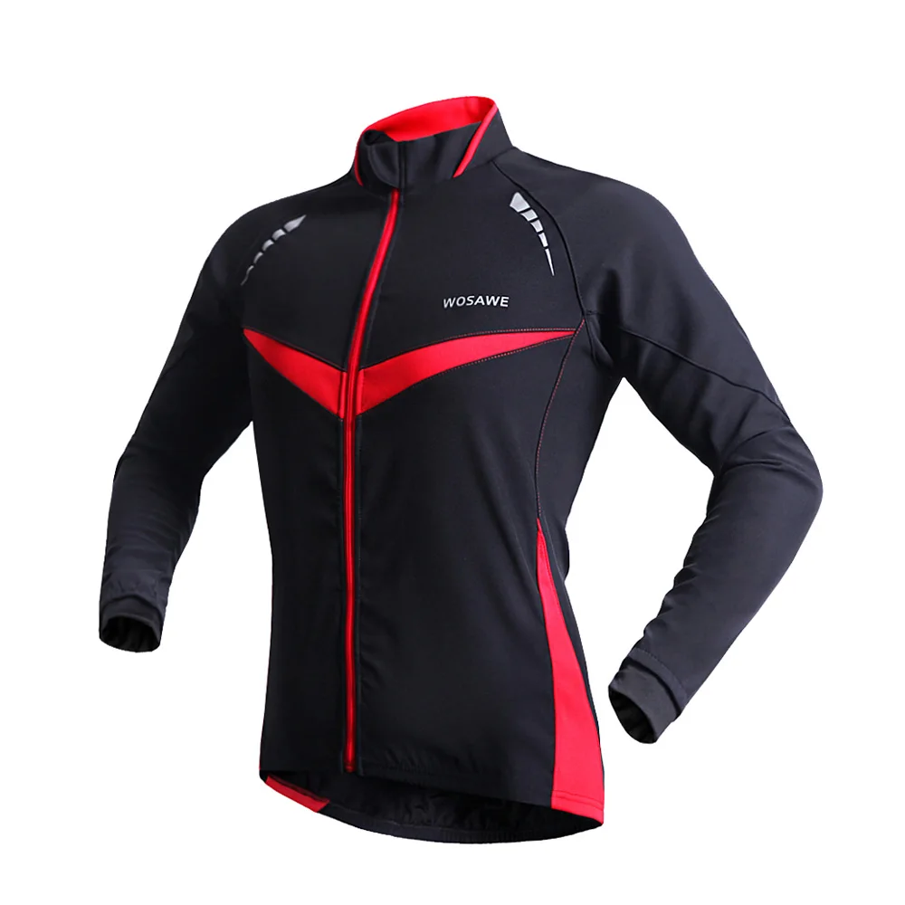 Новинка, WOSAWE, куртки для велоспорта, ветрозащитные, светоотражающие, водонепроницаемые, зимние, спортивные, пальто для тренировок, одежда для велоспорта, куртка для велоспорта - Цвет: Красный