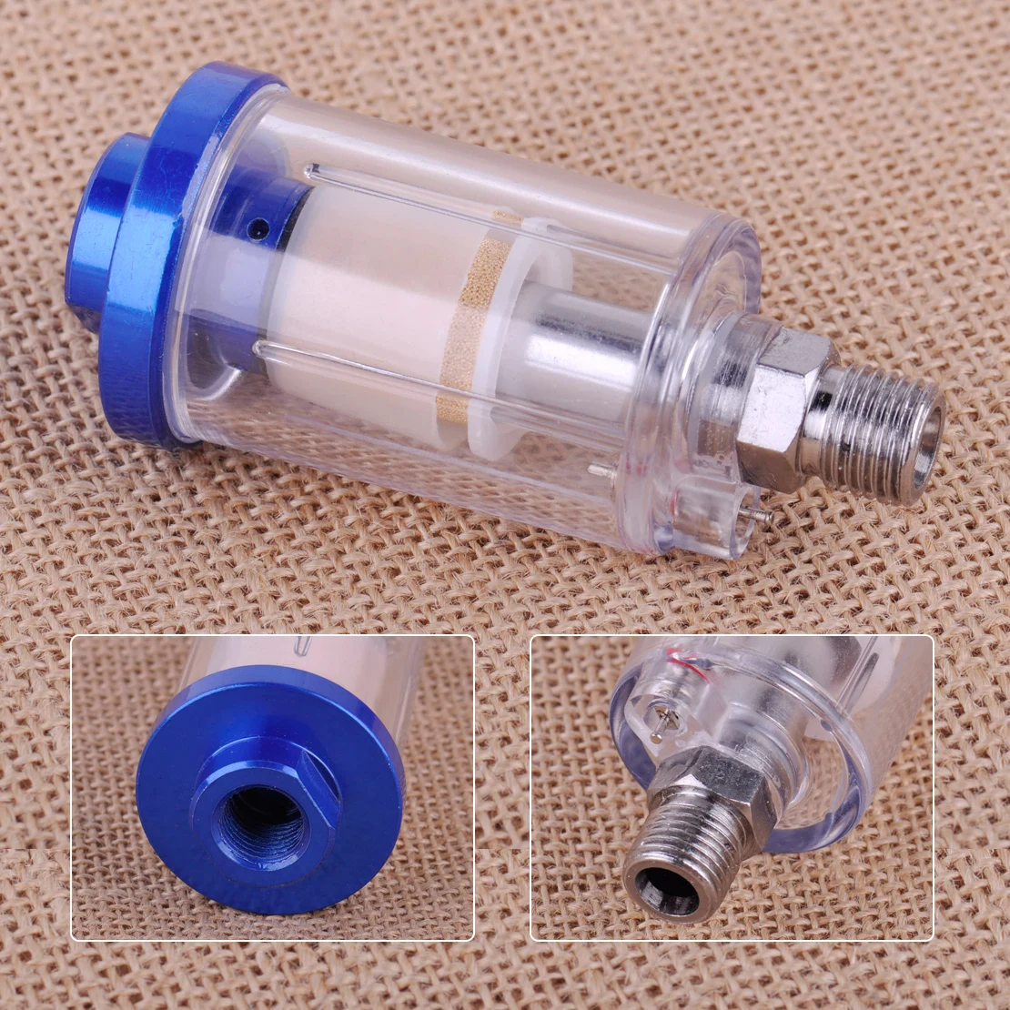 LETAOSK 1/4" Inline Air Filter Mini Water Oil Separator Trap Moisture