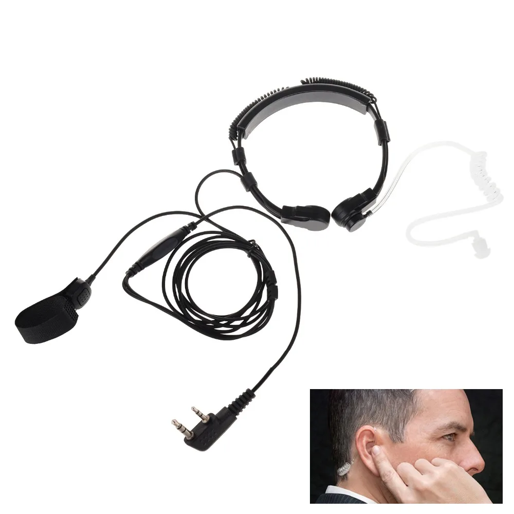 Extendable Throat Microphone Mic Earpiece Headset for CB Radio Walkie