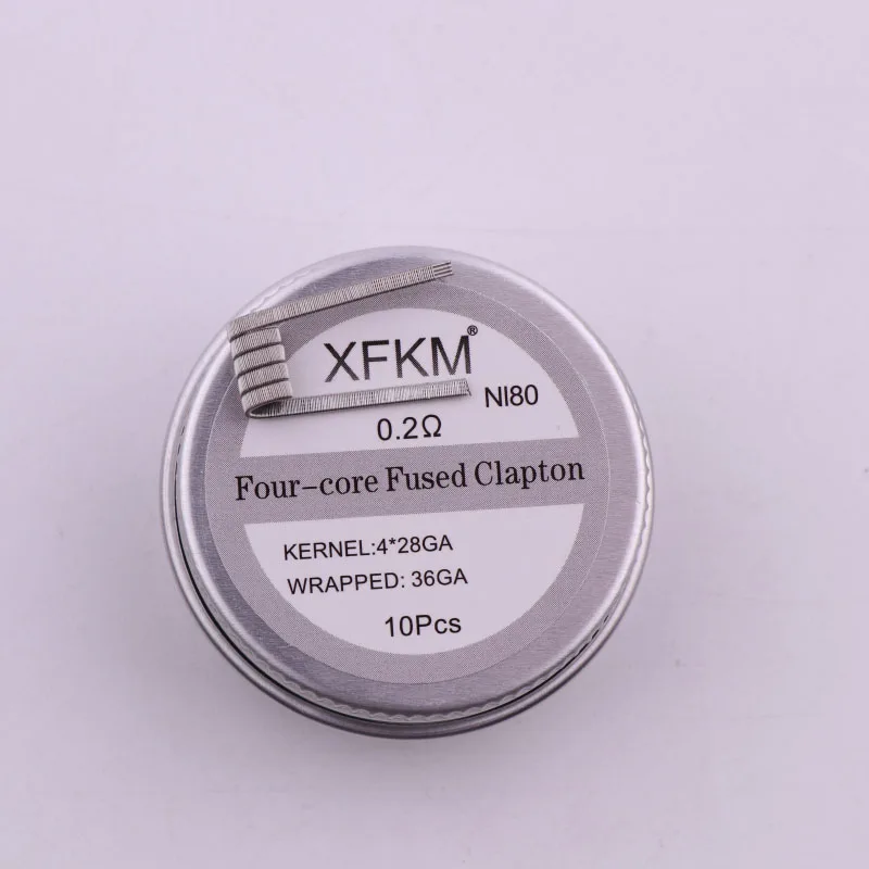 XFKM 10 шт. Alien Clapton vape нагревательный провод Предварительно Построенная катушка NI80 SS316L A1 предварительно изготовленная обмоточная катушка DIY RDA RBA RTA Ecig Атомайзер