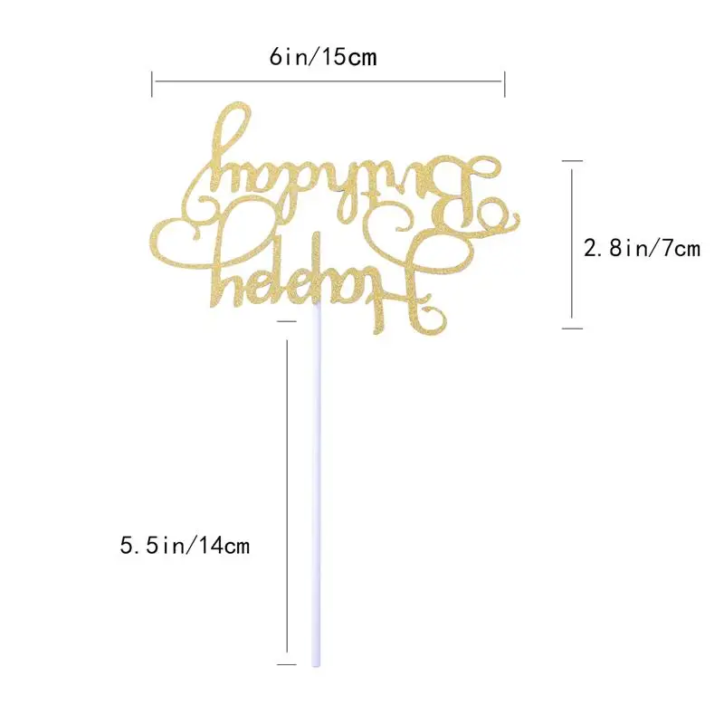 10 шт. десертные украшения торта деревянный Топпер для торта «С Днем Рождения» творческие вечерние принадлежности