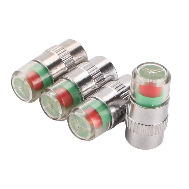High Quality 4pcs Auto Air Pressure Alert Indicator Valve Stem Monitor Sensor Caps Car Tire Air