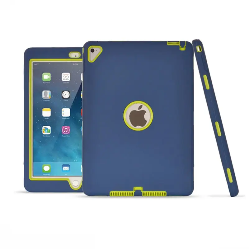 

Kids Armor Silicon PC Back Heavy Duty Case For Apple iPad Pro 9.7 2016 A1673 A1674 Air 2 A1566 A1567 Tablet Shockproof Cover
