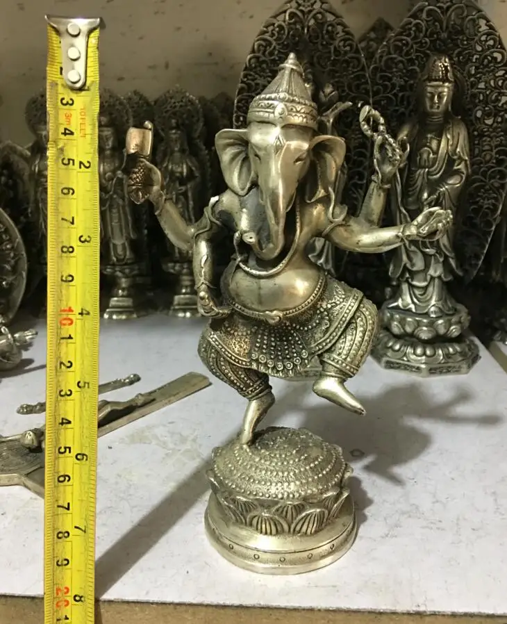 

4 style selection. Elephant silver Statue of Fortune 15~17cm
