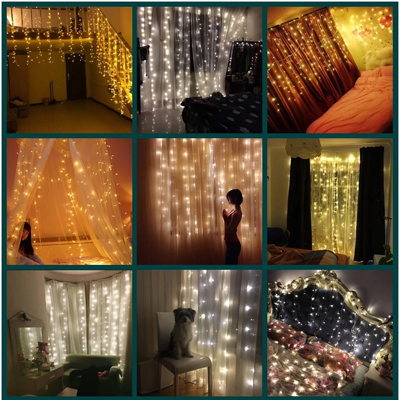 2m 104 bulbs Fairy LED Curtain Garland White Christmas lights decoration icicle holiday lights for living room with CE 2m 104 bulbs Fairy LED Curtain Garland White Christmas lights decoration icicle holiday lights for living room with CE
