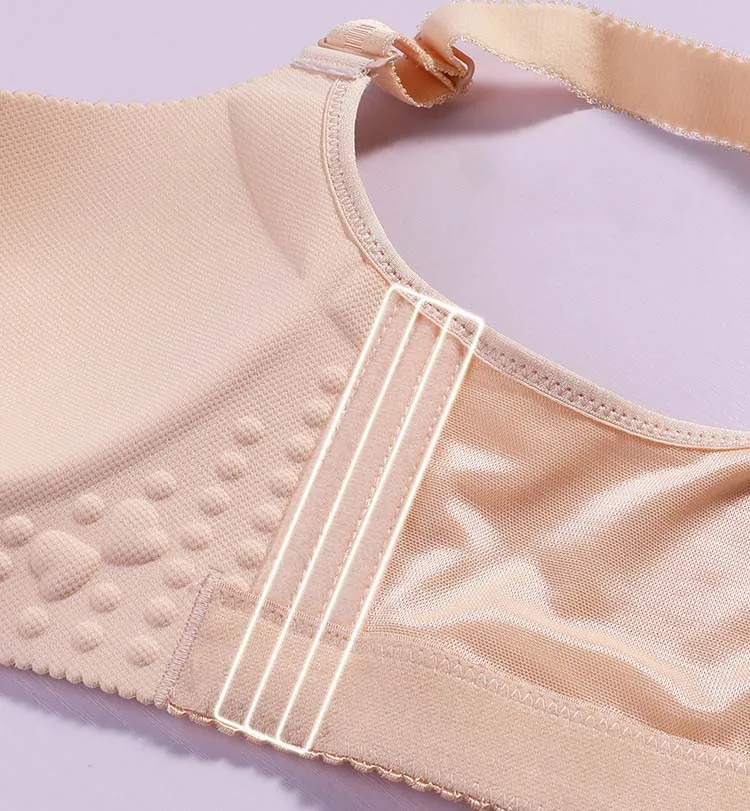 Queenral Front Closure Bras For Women Push Up Bra Underwear Wireless Seamless Brassiere Plus Size Bra Female Bralette CDE Cup   444