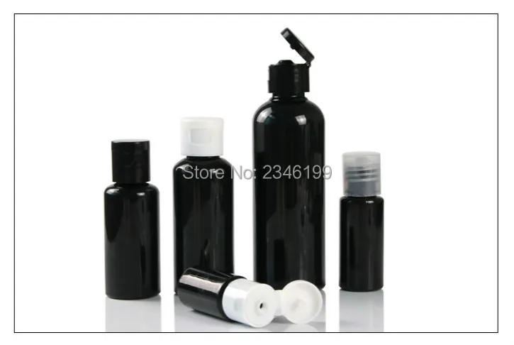 Empty Plastic Bottle 30ml Empty Black Plastic Bottle Flip Cover Plastic Bottle 50ml Empty White Cover Cosmetic Container (3)
