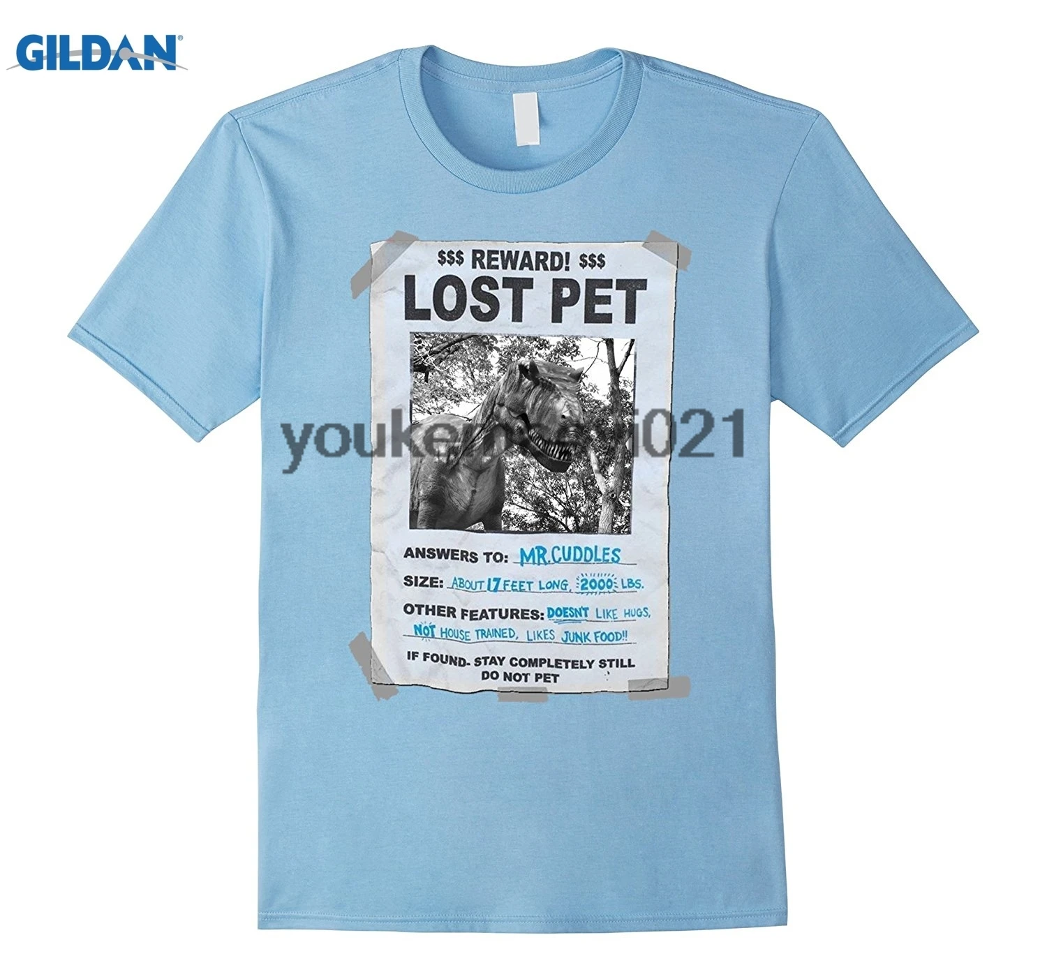 GILDAN T rex lost pet shirt funny humour | Мужская одежда