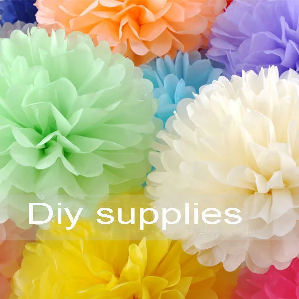 

30 colors 500 pcs 4'' (10cm) Tissue Paper Pom Poms Decorative Flower Ball Party Supplies Wedding-Birthday-Decorations-Home decor