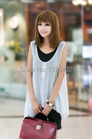 Free Shipping Hot Selling 2014 new summer skirt big yards female backing piece chiffon dress sleeveless vest |