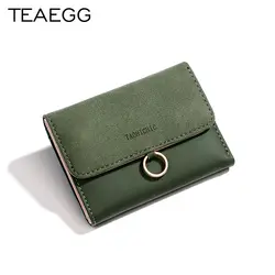 TEAEGG женские кошельки небольшой модный бренд кожаный кошелек женские мешок карточки для девочек Клатч женский кошелек зажим для денег