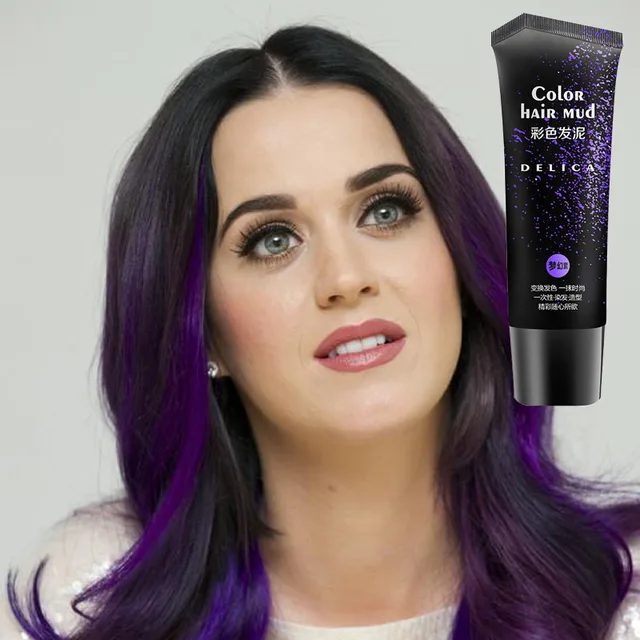 50ml Silver Gray Disposable Hair Color Gel 6 Colors Hair Pomade Quickly