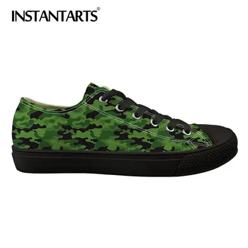 

INSTANTARTS Color Camo Men Canvas Sneakers Lace UP Male Low Top Casual Shoes 3D Print Male Comfort Vulcanize Shoes Boy Zapatos