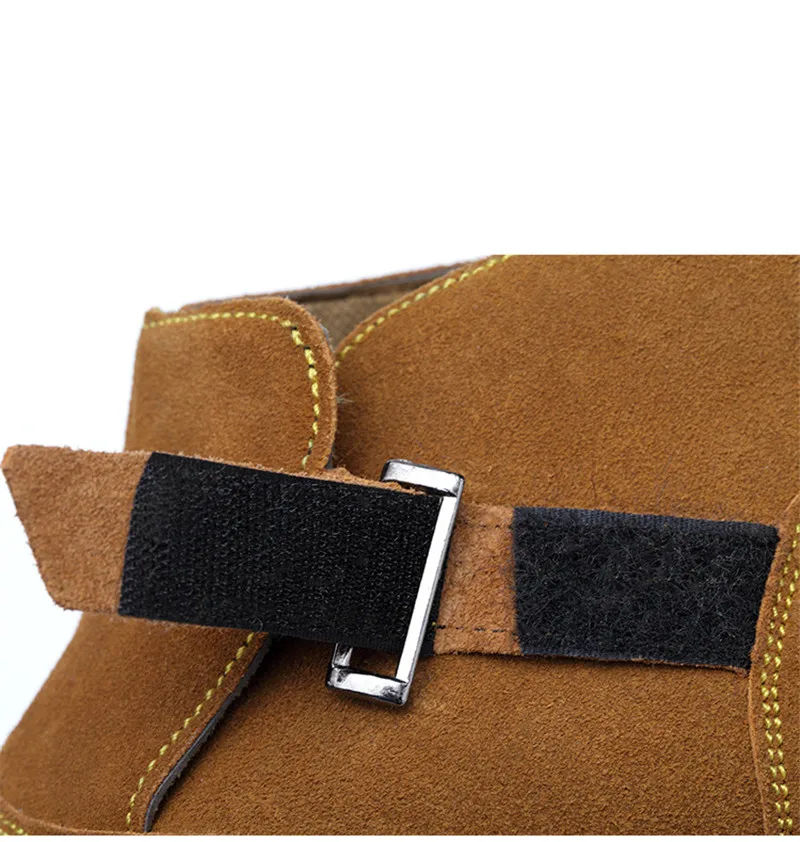 Working Safety Welding Shoes Spring Autumn Genuine Leather Platform Ankle Boots Mens Casual Big Size Welder Dress Steel Toe Cap