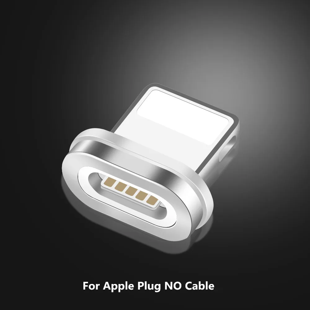 Магнитный зарядный кабель для телефона, Micro USB кабель для iPhone XR XS Max X Xiaomi, магнитное зарядное устройство, usb type C, светодиодный кабель для зарядки - Цвет: For Apple Plug