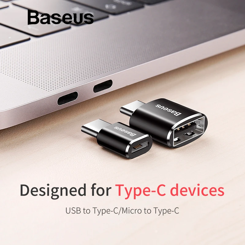 Baseus Micro usb Тип C OTG адаптер тип c мужчина к Micro USB Женский
