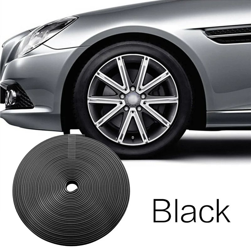 

8M Car Vehicle Color Wheel Rim Protector Decor Strip Tire Guard Line Rubber Molding Trim Car Styling Auto Exterior Accessories
