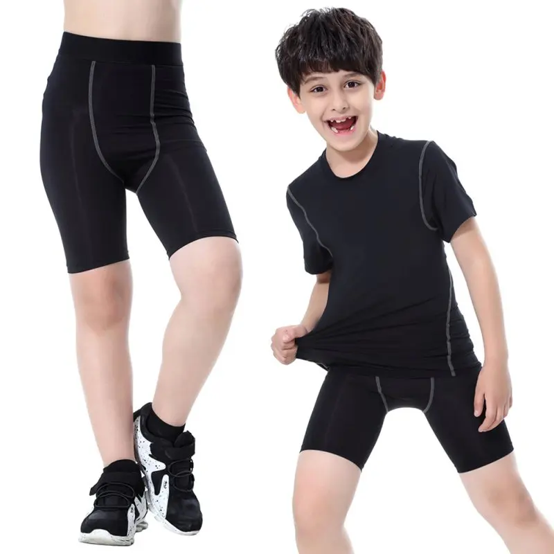 

2018 Kids Sports Shorts Quick Dry Breathable Training Compression Base Layer Running Tights Skin Sport Wear Fitness Shorts