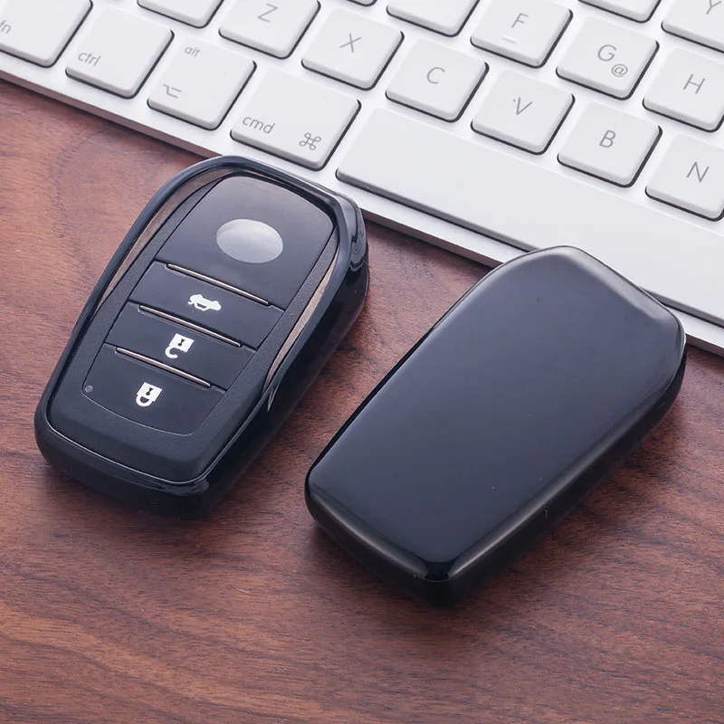 

New Car Styling TPU Key Cover Case For Toyota Chr C-hr RAV4 Land Cruiser 200 Avensis Auris Corolla Prius Key Shell Ring Holder