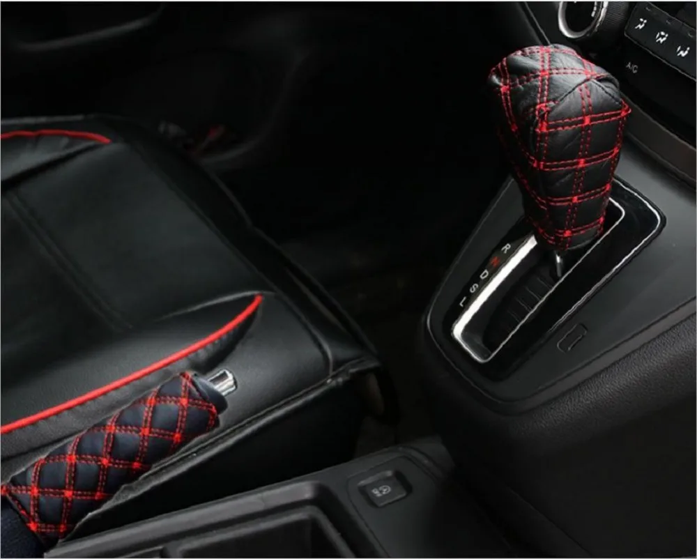 

2pcs/set Car Gear Shift Collars hand brake cover Sleeve Protect Gear Auto accessories Comfortable Fashion Universal Car Styling