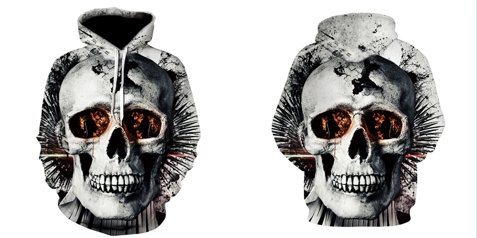 Hot hoodies Ghost red eye skull 3d series hoodie men's fashion winter spring sportswear hoodie sweatshirt jacket leisure tops