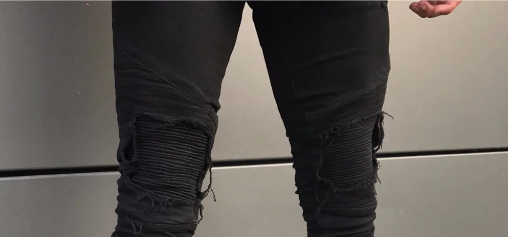 2018 hot sell men designer jeans black jeans men casual male jean skinny motorcycle high quality denim pants