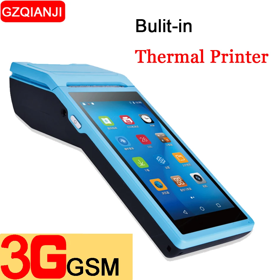 

PDA Android 6.0 Mobile Handheld POS Terminal Pos Thermal Printer 58mm Wireless Bluetooth camera barcode Scanner 1D 2D Wifi PDA