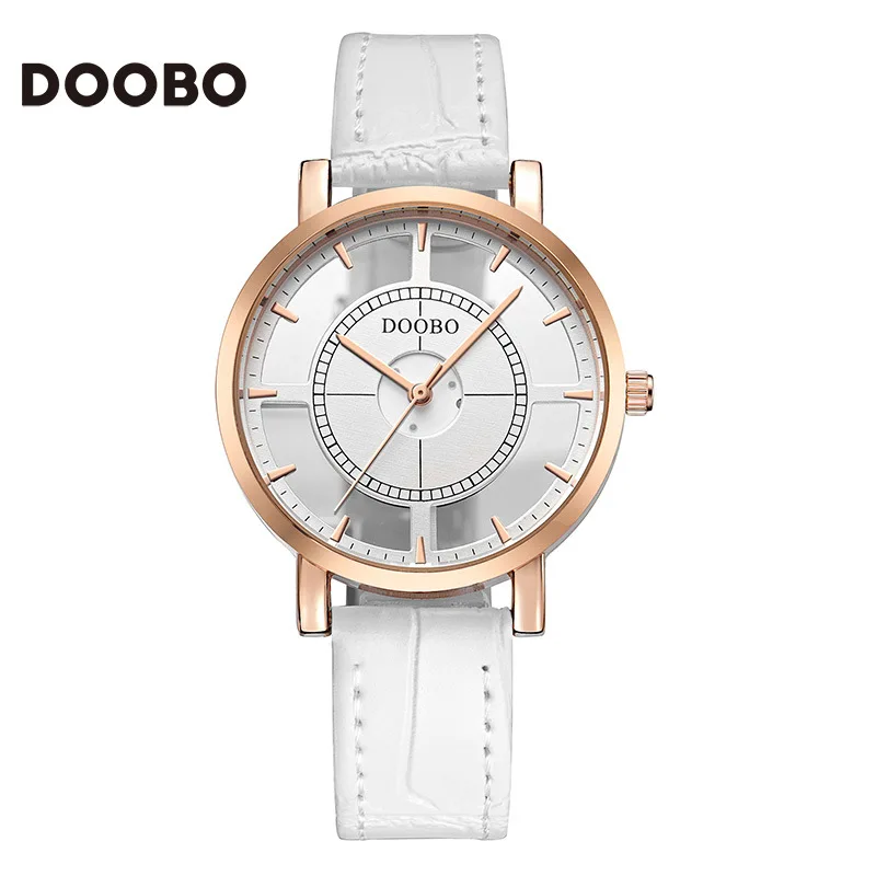 DOOBO Korean Style Casual Womens Watch Fashion Transparent Design