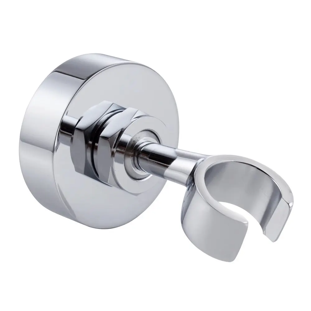 Polished Chrome Solid Brass Shower Head Bracket Holder Stepless Adjustable Wall Mount,Shower