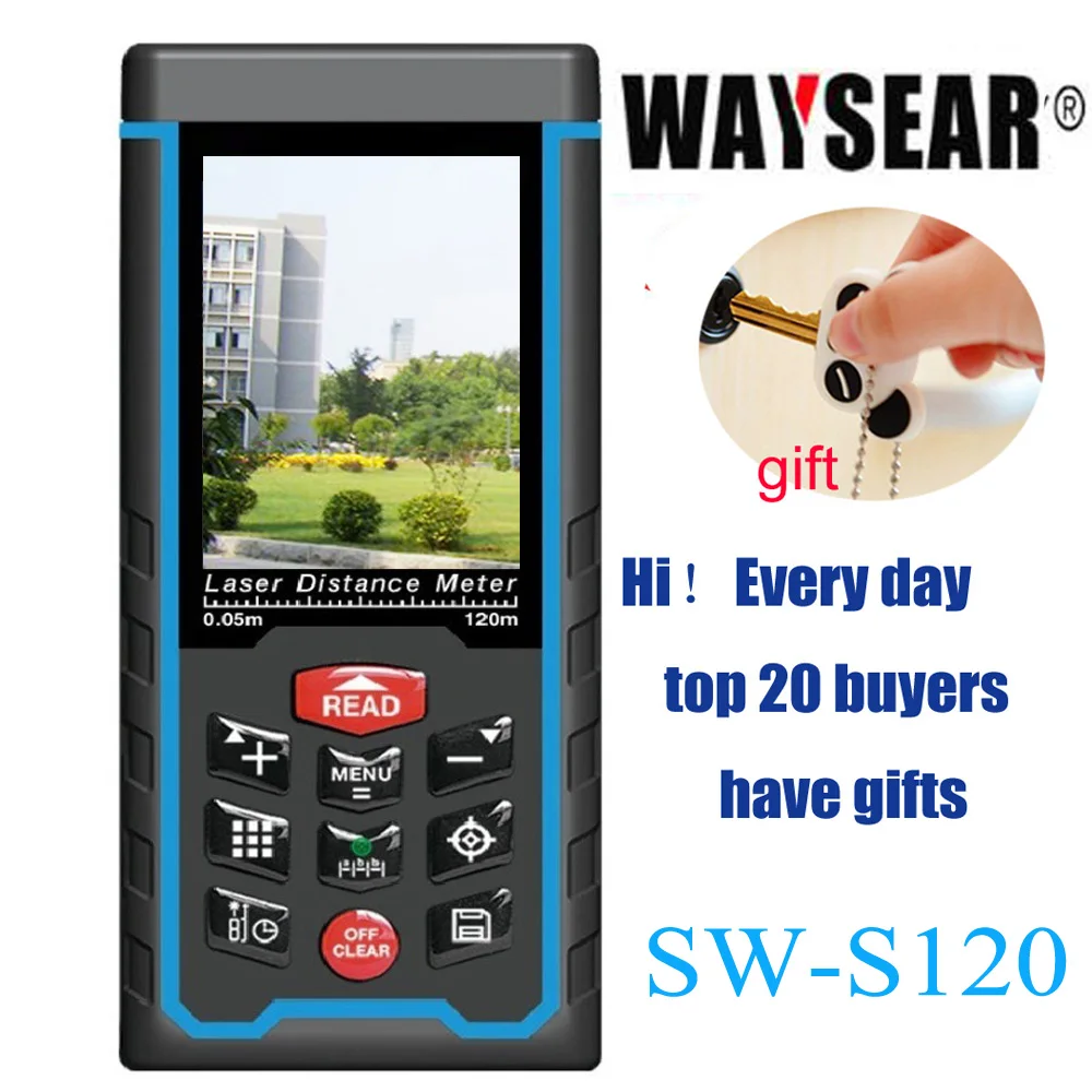 Laser range finder Color display Distance,120M Laser Distance meter Rangefinder SW-S80 Range Finder tape Measure whit Camera