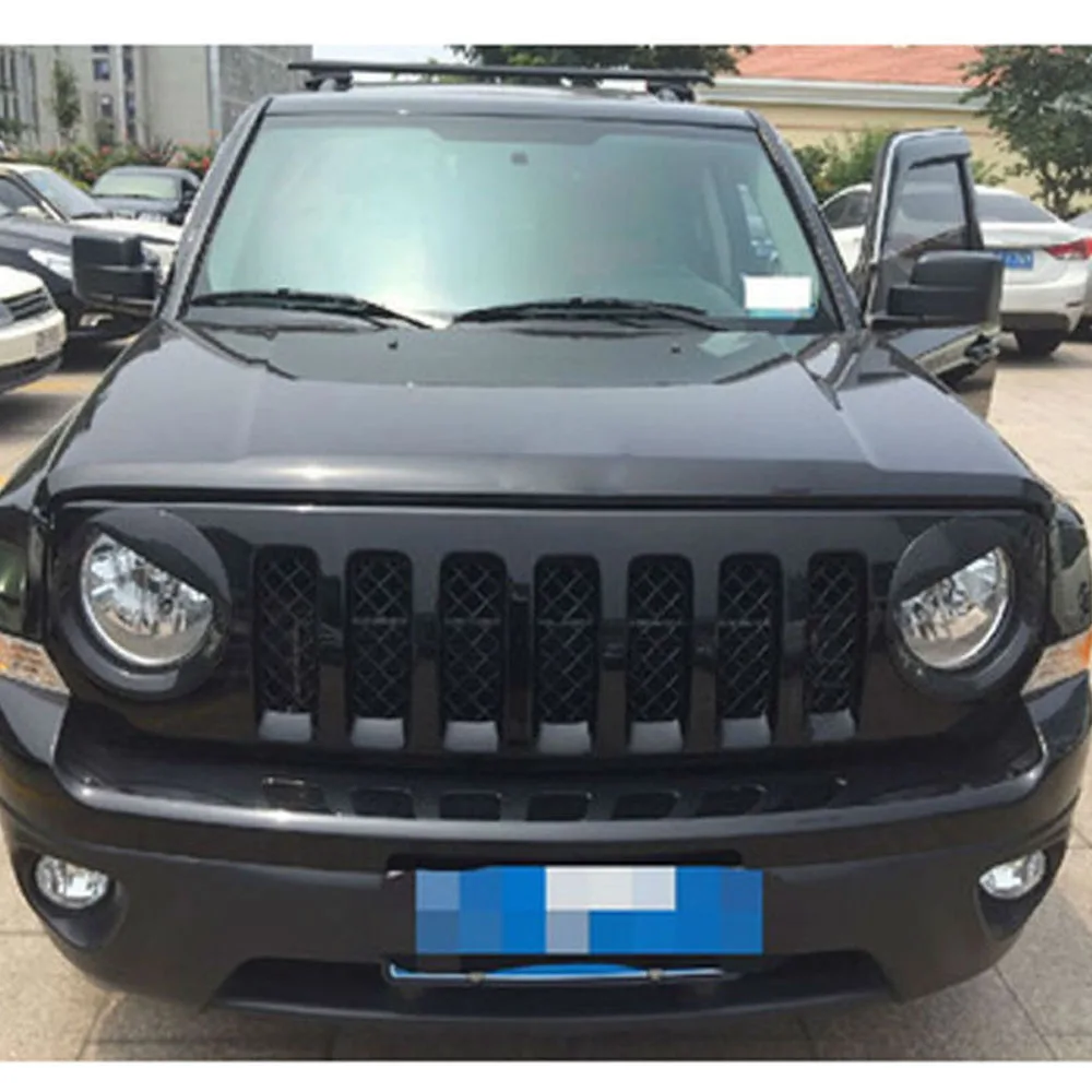 

For Jeep Patriot 2013-2016 Headlight Trim Lamp Cover Frame Front Fog Lights Protector Covers Shell Surrounds Kits Car Styling