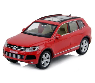 Новинка 1:32 Volkswagen Touareg Acousto-optic модель автомобиля из сплава с выдвижной спинкой для детей игрушка подарок на день рождения оригинальная коробка