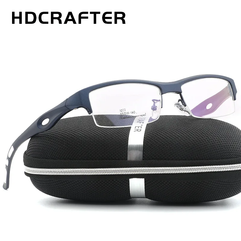 

Spectacle Frame Titanium Attractive Mens Distinctive Comfortable TR90 Half Frame Square Sports Glasses Frame Eyeglasses