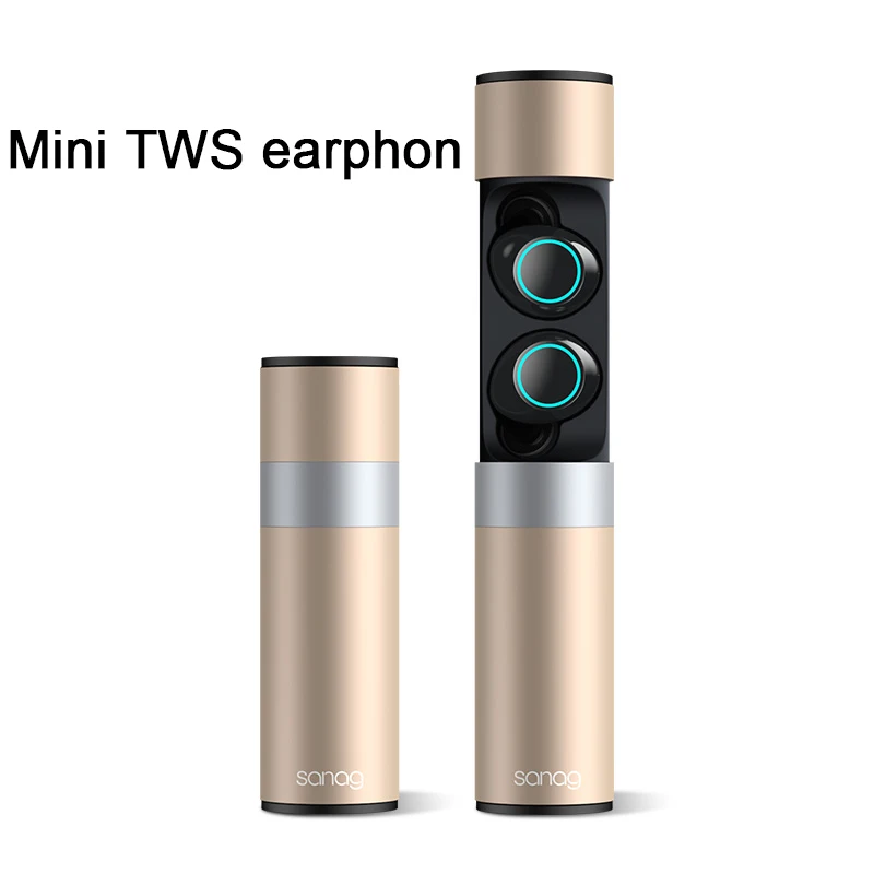 

Mini in ear Bluetooth 5.0 TWS wireless IPX7 Waterproof and sweat earphone with Charging box for IOS android mobile phone