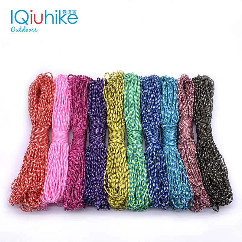 Paracord 2mm 100 قدم 31 متر واحد حامل النوى Paracord حبل اليابس الكاملة Cuerda Escalada Paracorde أساور Paracord الحبل للمجوهرات صنع