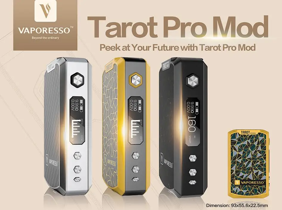 Vaporesso Tatot Pro 160 Вт VTC мод поддерживает Смарт VW/TCR/Bypass режимы Vape мод электронная сигарета Vape коробка мод