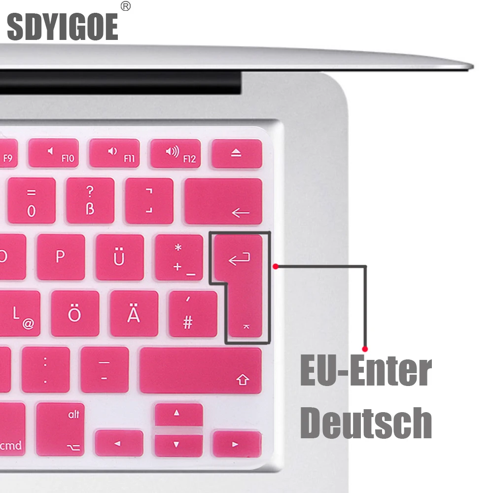 Laptop Keyboard Cover for MacBook Air 13 Pro 15 Inch A1466 A1502 A1278 A1398 Us Silicon Keyboard Cover Color Protective Film-Clear