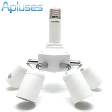 Регулируемый поворотный 6 in1 E27 База Светодиодный гнездо для патрона лампы сплиттер Свет Лампа адаптер держателя лампы возрастом от 1 года до 6 круглые светодиодные лампы