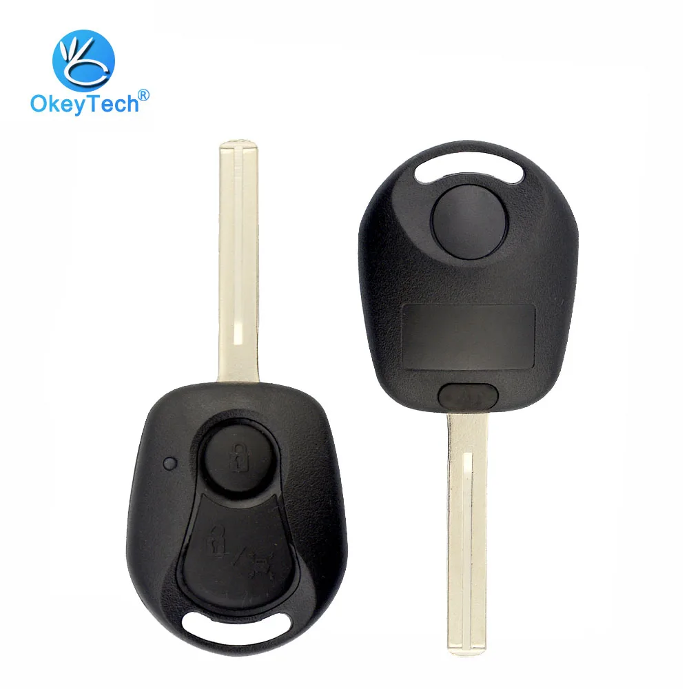 OkeyTech для Ssangyong ключ оболочки 2 кнопки невырезанный пустой клинок чехол для дистанционного ключа автомобиля чехол Замена Fob Для Ssangyong Actyon Kyron