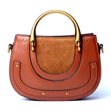 Yufang напульсники седельная сумка женская Винтаж натуральная кожа кольцо Сумки металлическая ручка сумки женские сумки-мессенджеры Коускин