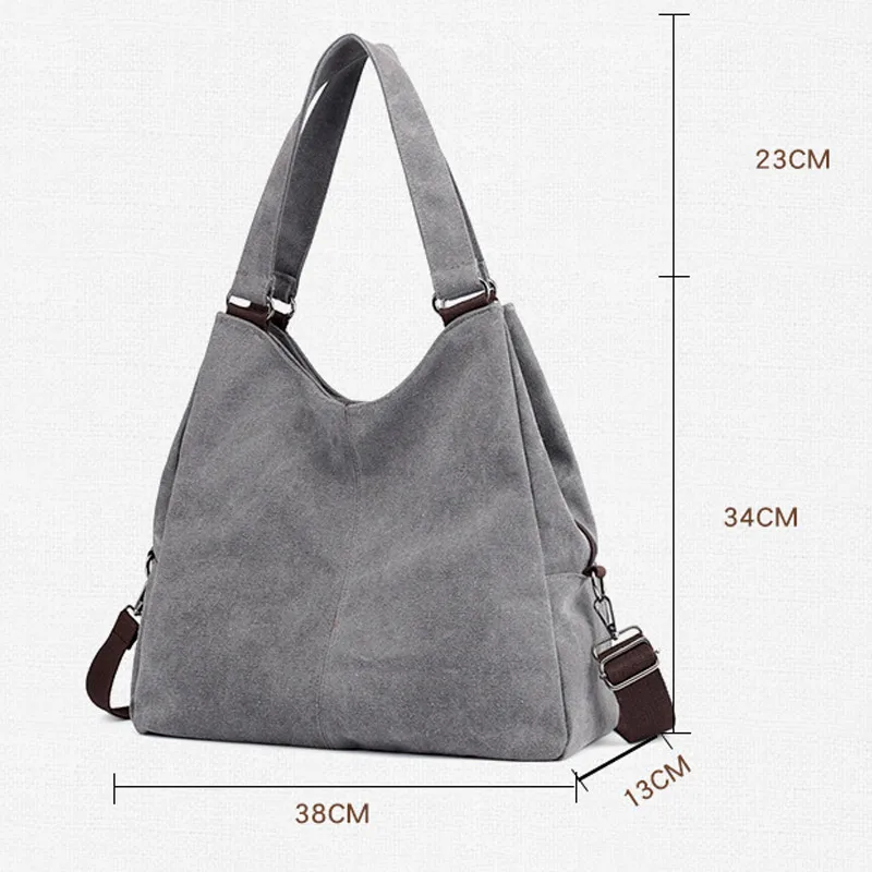 

1 Pcs Women Shoulder Crossbody Bag Large Capacity Canvas Fashion for Travel Shopping MSJ99