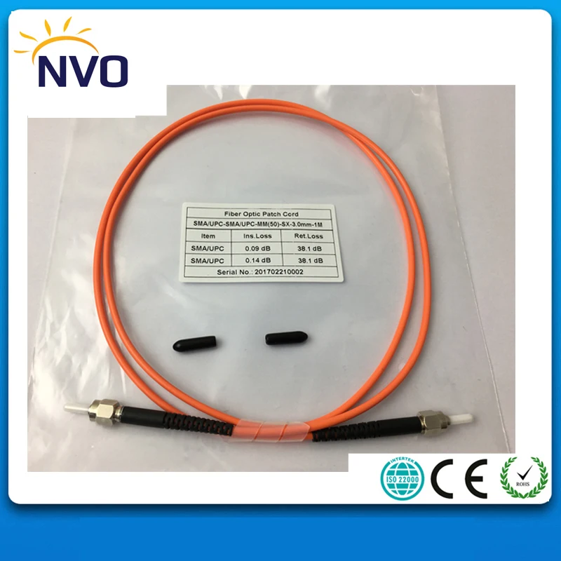

Free Shipping SMA-SMA MM(62.5/125) Simplex 1M,PVC Jacket,3.0 mm SMA Fiber Optic Patch Cord