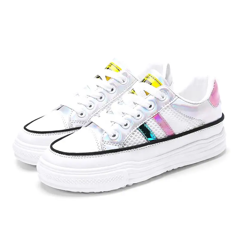 Spring New Designer White Shoes Female Platform Sneakers Women Tenis Feminino Casual Female Shoes Woman - Color: pink