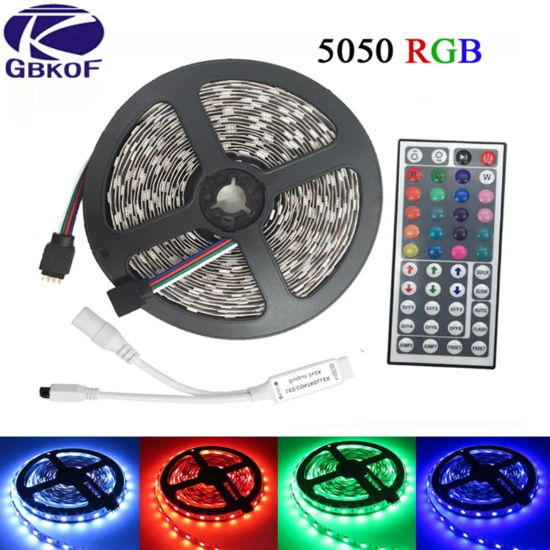 Garden Lighting Sets Reviews Online Ping 10m 5m Rgb Led Strip 5050 Set With Ir Remote Controller Dc 12v Smd 60leds M 30leds Waterproof 600 Leds Tape Light