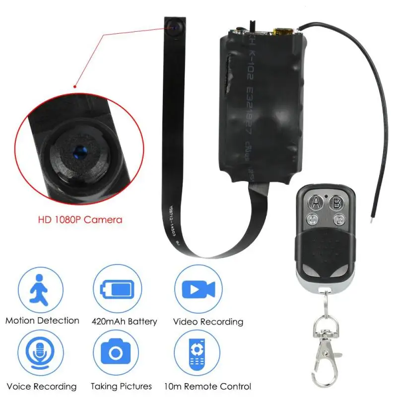 DIY Мини маленькая камера HD 1080P видеокамера DV DVR детектор движения видео безопасность с 2,4G RF пульт дистанционного управления Маленькая DIY камера