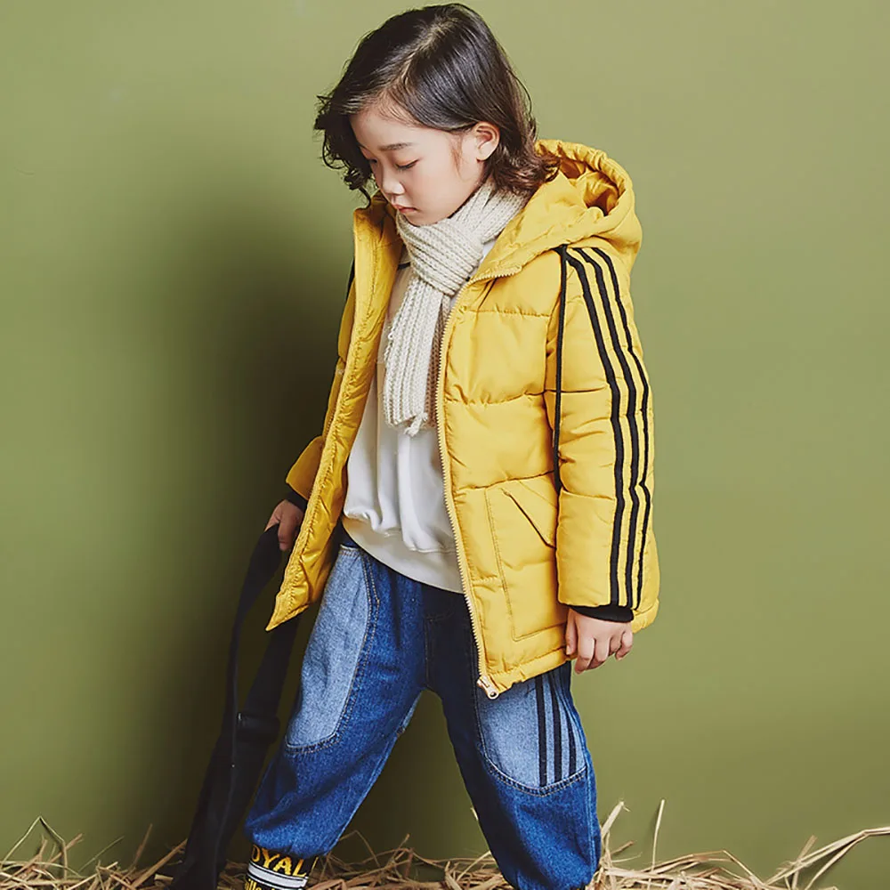 

NEW 2018 Children Winter Coat Boys Girls Winter Jacket Kids Warm Hooded Thick Cotton Outerwear 4-12 Years Kid Clothing 1809